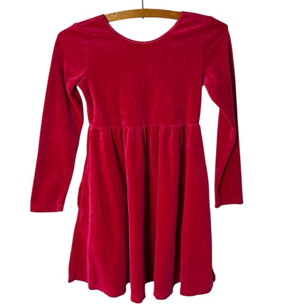 Hanna Andersson Girls 130 / US 8 Red Long Sleeve Dress